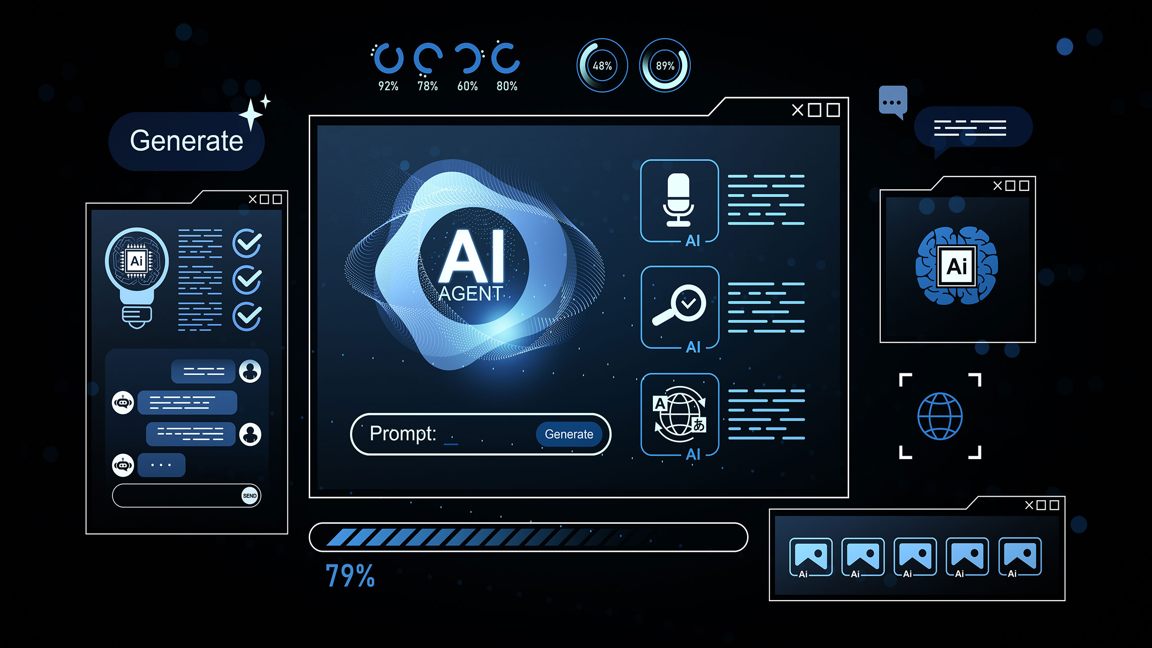 AI Explorations — prototyping and design iterations